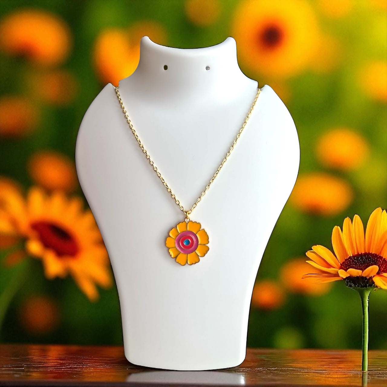 Flower charm chain