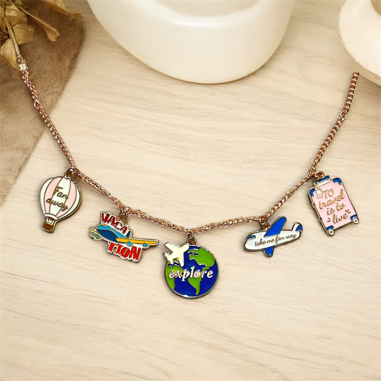Travel Bag Pack Necklace