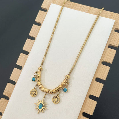 Boho Sun Charm Necklace