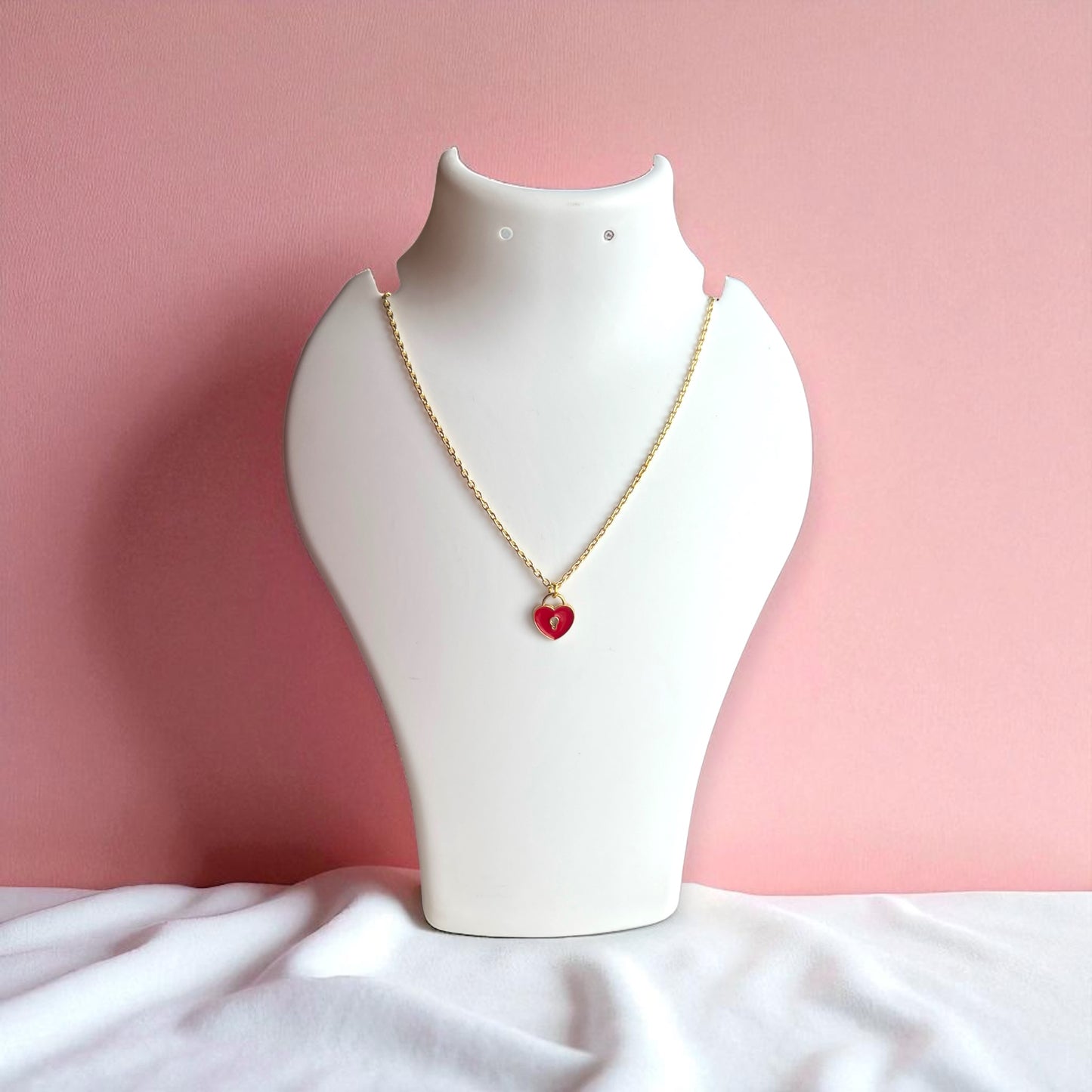 Love lock charm chain