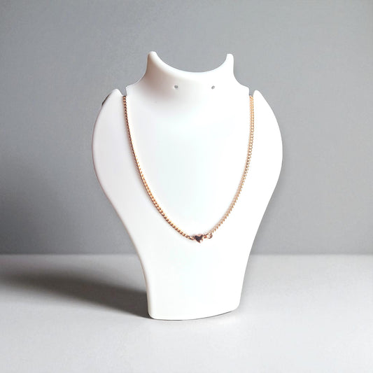 Rose gold heart chain