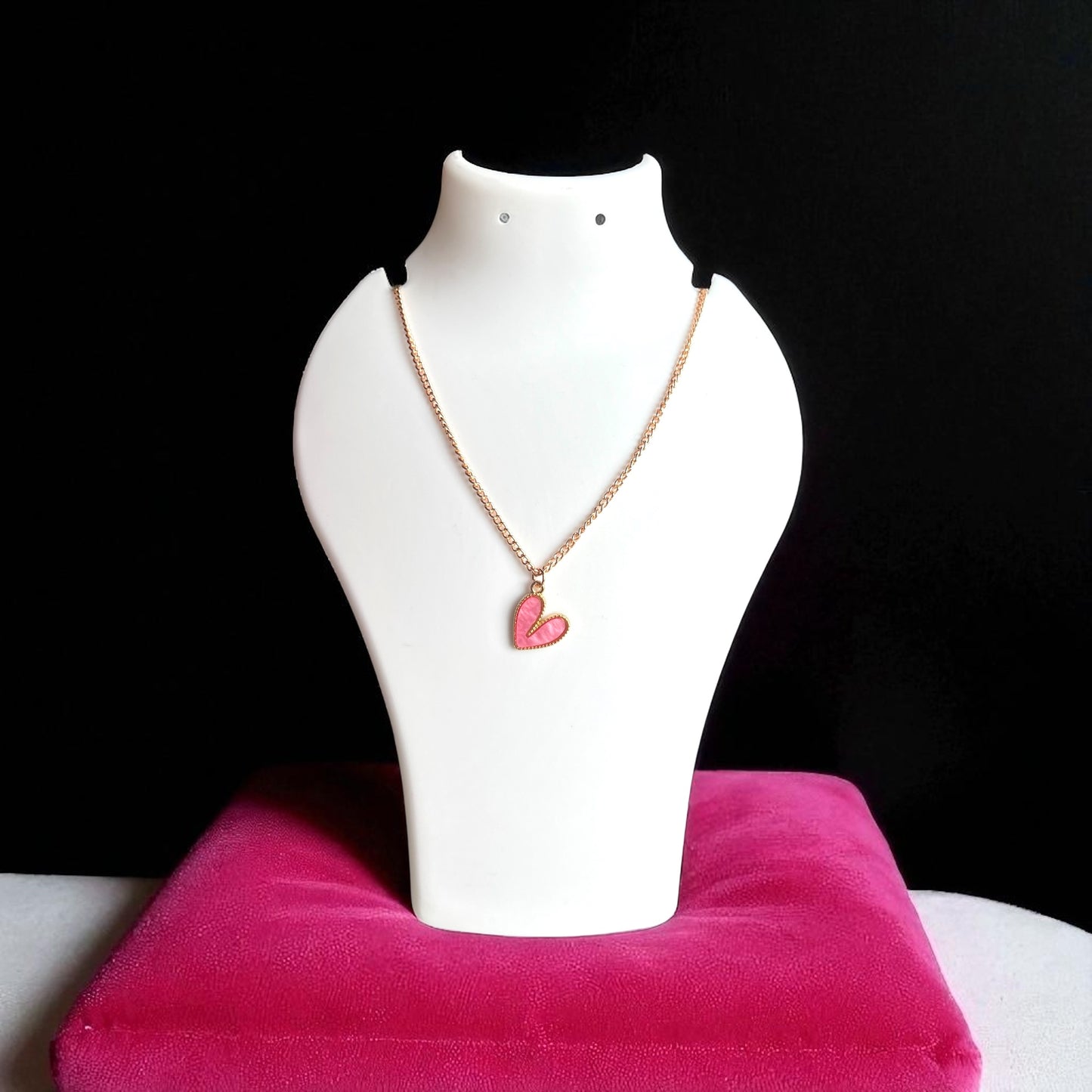 Pink Heart charm chain