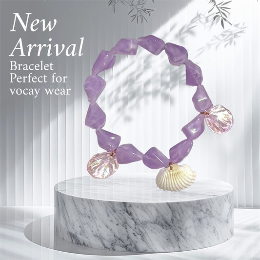 Coral Stone Shell Bracelet