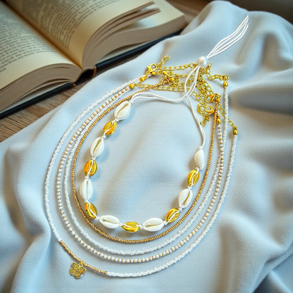 Golden Shore Necklace Stack