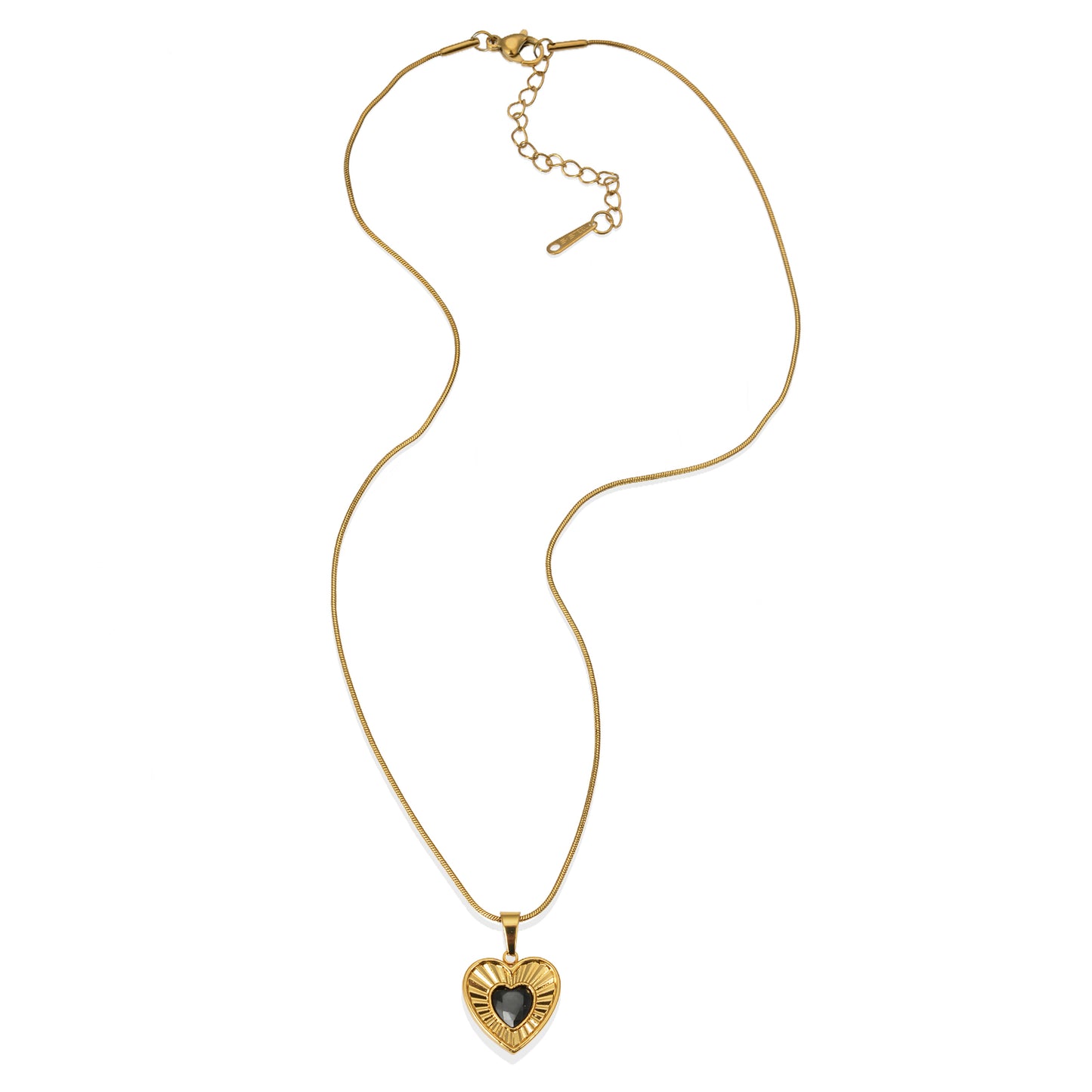 Fierce black heart necklace