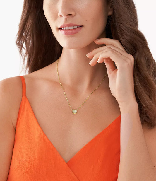 Aurora Diamond Disc Necklace