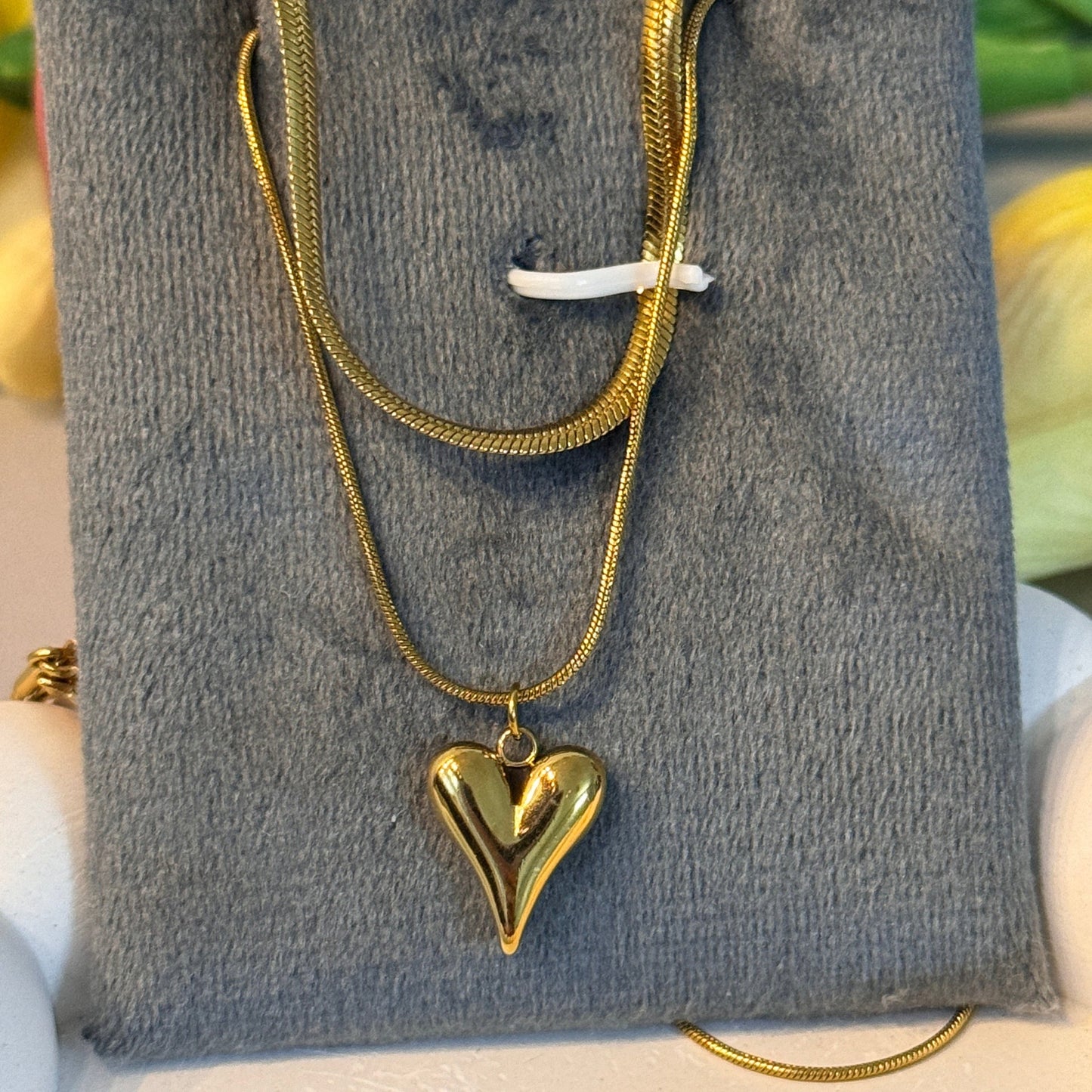 Heart Snake Chain Layered Necklace