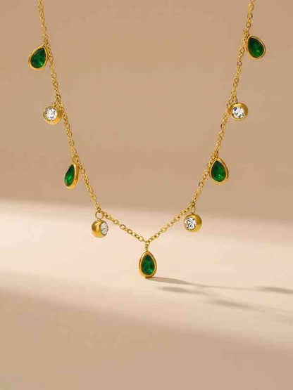 Emerald Green Drop necklace