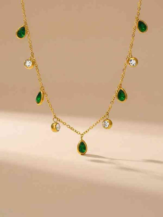 Emerald Green Drop necklace